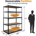 5Tier Storage Rack Metal Shelving, Shelves Unit, Adjustable, Heavy