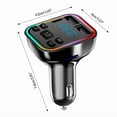 RICEVITORE FM TRASMETTITORE AUTO Con DISPLAY LED | Bluetooth 5.0, Doppia USB Ricarica Veloce, Vivavoce, Lettura Musica Wireless, Adattatore Da 12-24V