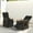 Mix Brown + Black, variant on Costway 1 PCS Patio Wicker Recliner Chair with Adjustable Backrest Footrest Flip Side Table White