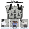 thumbnail image 2 of Tote Bag for Women - Black Labrador Shoulder Bag - Large Utility Work Duffle Bag with Zipper Handbag for Travel, Work, Sprots, 2 of 5