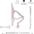 thumbnail image 4 of TEMOGU-Pixio PS1S Wave Pink Single Monitor Arm Stand Desk Mount - Fits up to 32 inches Monitors and up to 19.8lbs. VESA Compatibility and Integrated Cable Management, 4 of 4