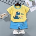 thumbnail image 2 of UAYOTSE Unisex Toddler Kids Fashion Sleepwear Set Short Sleeve T-Shirt Comfortable Shorts Pajamas Loungewear Dailywear for Spring Summer Boys Girls,Sizes 5-6 Years, 2 of 4