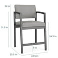 thumbnail image 3 of Lesro Lenox Steel Fabric Hip Waiting Room Guest Chair in Charcoal/Open House Navy, 3 of 5