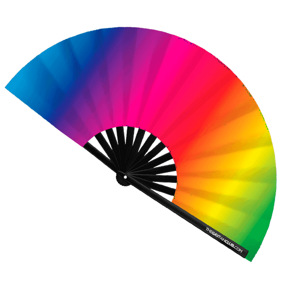 Rainbow Rave Fan – LGBTQ Festival Hand Fan
