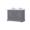 thumbnail image 4 of 48 In. W X 22 D Dark Grey Bath Vanity With Stain Marble Top, Faucet, And Functional Storage Scratch Top Included Faucet, 4 of 6
