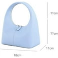 thumbnail image 5 of Women's PU Leather Mini Top Handbag Dumpling Clutch Small Solid Color Totes Trendy Zipper Purse Y2k Satchel, 5 of 9