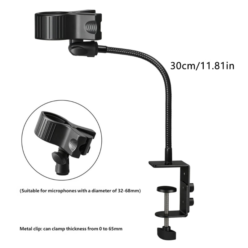 Gooseneck Mic Stand Microphone Stand For Desk Mount With Clamp Microphone