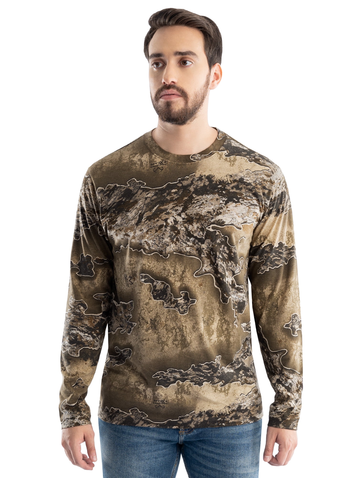 Realtree Wav3 Camo Blue Men's Long Sleeve Performance Fishing