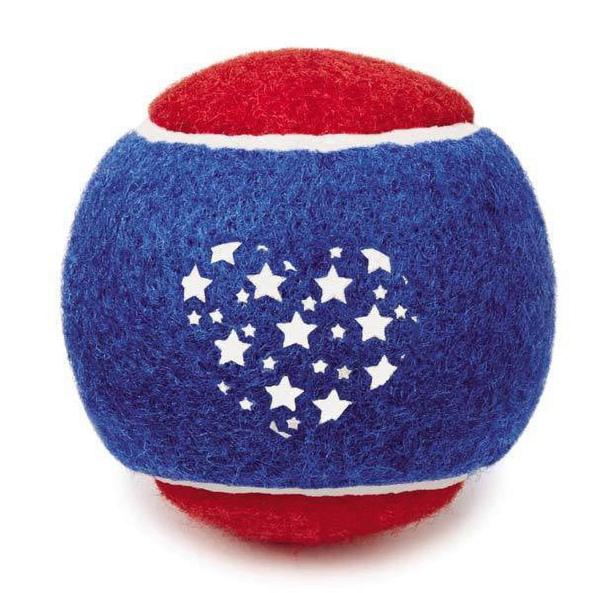 Dog Tennis Balls Stars and Stripes Red White Blue USA 6 Pack Patriotic Dogs Toy