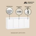 thumbnail image 4 of Griffin Modern 62" Sideboard in White (6-Shelf), 4 of 9