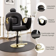 360° Swivel Barber Chair Hair Chair Stylist Chair with Heavy Duty Hydraulic Pump, Adjustable Headrest & Reclining Backrest, Reclining Salon Chair for Hair Stylist for Home Office, Spa, Shampoo