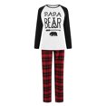 thumbnail image 1 of Ensemble de Pyjamas de Noël Famille Parent-Enfant Motif Ours Col Rond Manches Longues Hauts + Pantalons à Carreaux Tenues, 1 of 2