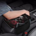thumbnail image 4 of Chririnla Auto Center Console Cover Pad for Vehicle Interior, Washable Soft Car Center Console Cover for Van Auto Armrest Cover, Skull with Roses & Crows Gothic Pattern, 4 of 6