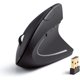 thumbnail image 1 of Ratón Óptico Ergonómico Vertical Inalámbrico 2.4G, 800/1200/1600 DPI, 5 Botones para Computadora Portátil, Oficina, PC, Macbook - Negro, 1 of 5