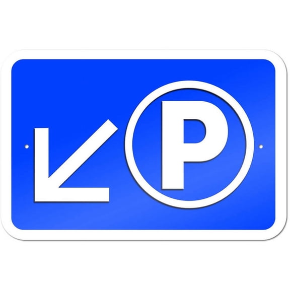 Parking Left Down Arrow Sign