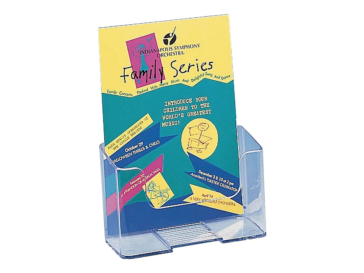 Staples Literature Holder 6.5" x 2.24" Clear Plastic (16647CC) 913923