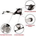 thumbnail image 2 of Máquina de Remo Magnética Sunny Health & Fitness SF-RW5622 Doble Función Monitor Digital Plegable 275 lb Hogar Gym Gris, 2 of 2
