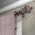 thumbnail image 2 of Central Design Products Steel 0.63" Modern Single Curtain Rod, Brown, 2 of 3