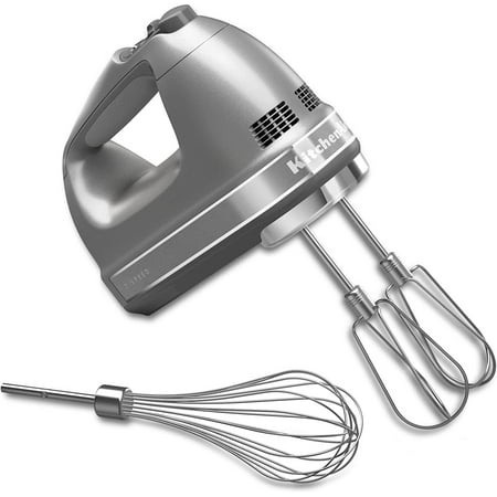 

KHM7210ER 7-Speed Digital Hand Mixer with Turbo Beater II Accessories and Pro Whisk - Empire Red & KHMFEB2 Flex Edge Beater Accessory for Hand Mixer One Size Stainless Steel