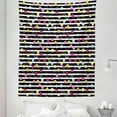 thumbnail image 1 of Colorful Tapestry, Hand Drawn Grunge Inspired Composition of Circles and Dots on Stripped Backdrop, Fabric Wall Hanging Decor for Bedroom Living Room Dorm, 5 Sizes, Multicolor, by Ambesonne, 1 of 1