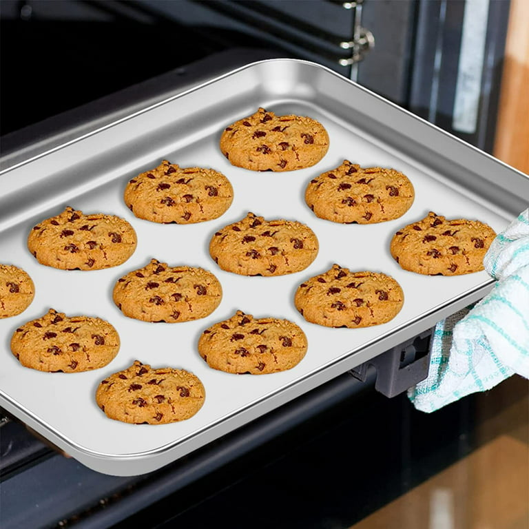 Stainless Steel Baking Sheet Tray Cooling Rack with Silicone Baking Mat  Set, Cookie Pan , Set of 6 (2 Sheets + 2 Racks + 2 Mats), Non Toxic, Heavy