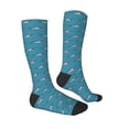 thumbnail image 3 of Picia Women Crew Soft Moisture-wicking Socks Cartoon Whale Pattern Design Cotton Socks, One Size fit All, 3 of 9