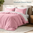 thumbnail image 6 of Bare Home Luxury Duvet Cover and Sham Set - Premium 1800 Collection - Ultra-Soft - California King, Light Pink, 3-Pieces, 6 of 10