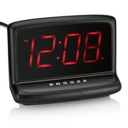 Mainstays Large 1.4” LED Digital Black Alarm Clock - Model# 71035MS