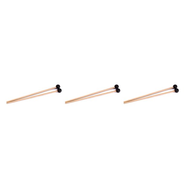 Soidarity Pack of 2 Bell Mallets Sticks with Bass Energy Hand Drumsticks Percussion Handle Hammers Musical Wood Chime Type1 NO1 Soidarity CBP458018