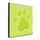 thumbnail image 1 of "Treasures Puppy Pawprint Green Stripes Panel wall-decor, Multicolor" Caroline's Treasures BB7074UP88, 1 of 1