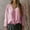 Pink, variant on Womens Plus Size Tops Long Sleeve Shirts Casual V Neck Tops Loose Fitting Blouses Tops