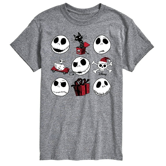 The Nightmare Before Christmas - Jack Christmas Grid - Men's Short Sleeve Graphic T-Shirt