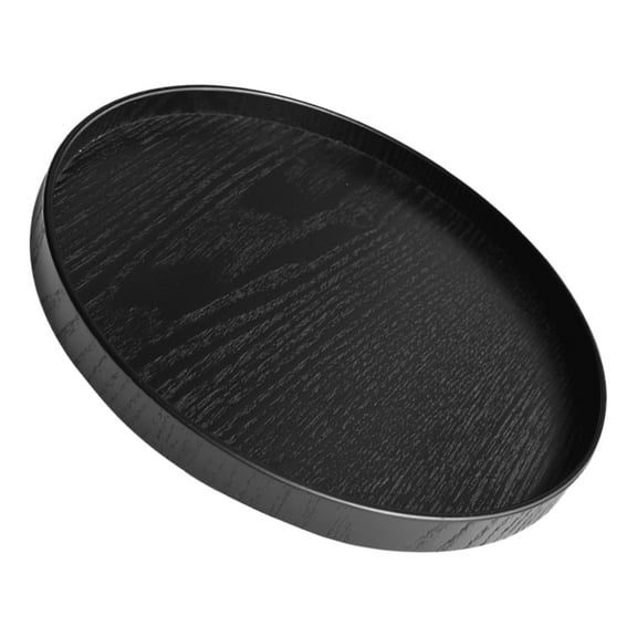 Raindrops Black Wooden Serving Tray Multi Functional Decorative Food Storage Tray for Table