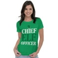 thumbnail image 4 of Xmas Chief Elf Officer Santa Helper Womens Fitted Plus Size Graphic Tee Brisco Brands 3X, 4 of 5