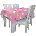 thumbnail image 4 of Coolnut 60"X90" Tablecloth, Colorful Valentine Hearts Modern Table Cover for Home Decoration Spill Proof Cloth Washable for Dinner Picnices, 4 of 7