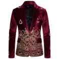 thumbnail image 1 of Chaquetas de Prendas de Vestir Informales Para Hombre, Nuevo Traje de Un Botón, Traje Estampado de Estilo Étnico, Traje de Padrino Para Hombre Odeerbi ODB122164, 1 of 6