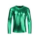 thumbnail image 5 of Camisetas de hombre INSPIRE CHIC de cuello redondo de manga larga brillante M Verde, 5 of 7