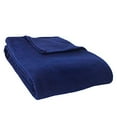 thumbnail image 1 of Cozy Fleece Alta Luxury Hotel Fleece Blanket, Queen, Navy, 1 of 1