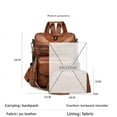 thumbnail image 2 of Backpack Purse For Women Leather Anti-theft Fashion Travel Backpack Ladies Shoulder Bags, 2 of 8
