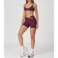 thumbnail image 6 of PISONIC Two Piece Workout Sets for Women Color Block Sports Bra and Scrunch Butt Lifting Shorts Gym Yoga Active Wear Outfits, 6 of 7