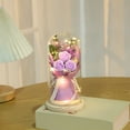 thumbnail image 4 of Fasiaou Mothers Day Mom Gifts: LED Galaxy Glass Flower Forever Rose in Glass Dome, Light Up Preserved Roses for Women, Mothers Day Birthday Gifts and Valentines Day Presents for Her,Purple, 4 of 6