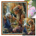 thumbnail image 1 of Bordado Eco-Cotton Thread 14CT Kit punto cruzado hadas impreso 45x60cm, 1 of 9