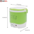 thumbnail image 2 of 1L/ 0.26Gal Mini Rice Cooker Steamer, Camping Rice Cooker Pot Portable Electric Rice Cooker with Measuring Cup and Spoon, Car-mounted Small Rice Cooker for Travel Outdoor,Home,Office(Green), 2 of 10