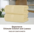 thumbnail image 2 of Casa Lino 2Pc Premium Bath Sheets (Extra Large) for Adults (72" x 36") - 100% Cotton, 400GSM, Ultra Absorbent (Cream), 2 of 6