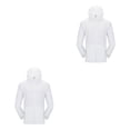 thumbnail image 4 of Jumpingount Chaqueta de protección solar de manga larga Abrigo con capucha unisex Ropa L Blanco Type2 NO2, 4 of 6