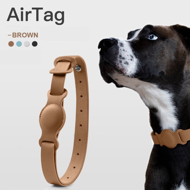 Collier AirTag en Cuir - Style D