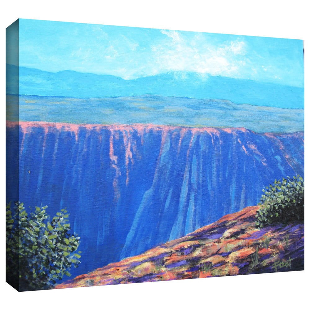 ArtWall Gene Foust "Mountain Dropoff" Gallery-Wrapped Canvas Art