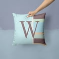 thumbnail image 2 of Carolines Treasures CJ1003-WPW1414 Letter W Initial Monogram - Blue Stripes Decorative   Canvas Fabric Pillow 14Hx14W, 2 of 4