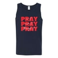 thumbnail image 2 of Wild Bobby, Pray On It Pray Over It Pray Through It Inspirational/Christian Men Graphic Tank Top, Navy, Large, 2 of 6
