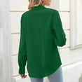 thumbnail image 5 of Admvng Blouses for Women Summer Fashion Causal Button Solid Blouse Long Sleeve Shirt S-3XL, 5 of 9